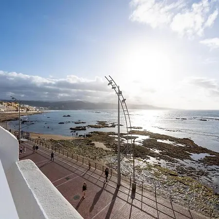 شقة Beachfront With Open Terrace In Canteras لاس بالماس دي غران كاناريا