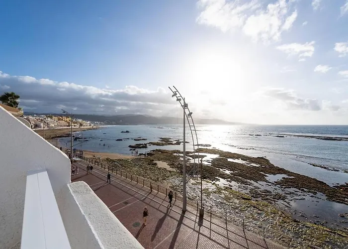 شقة Beachfront With Open Terrace In Canteras لاس بالماس دي غران كاناريا